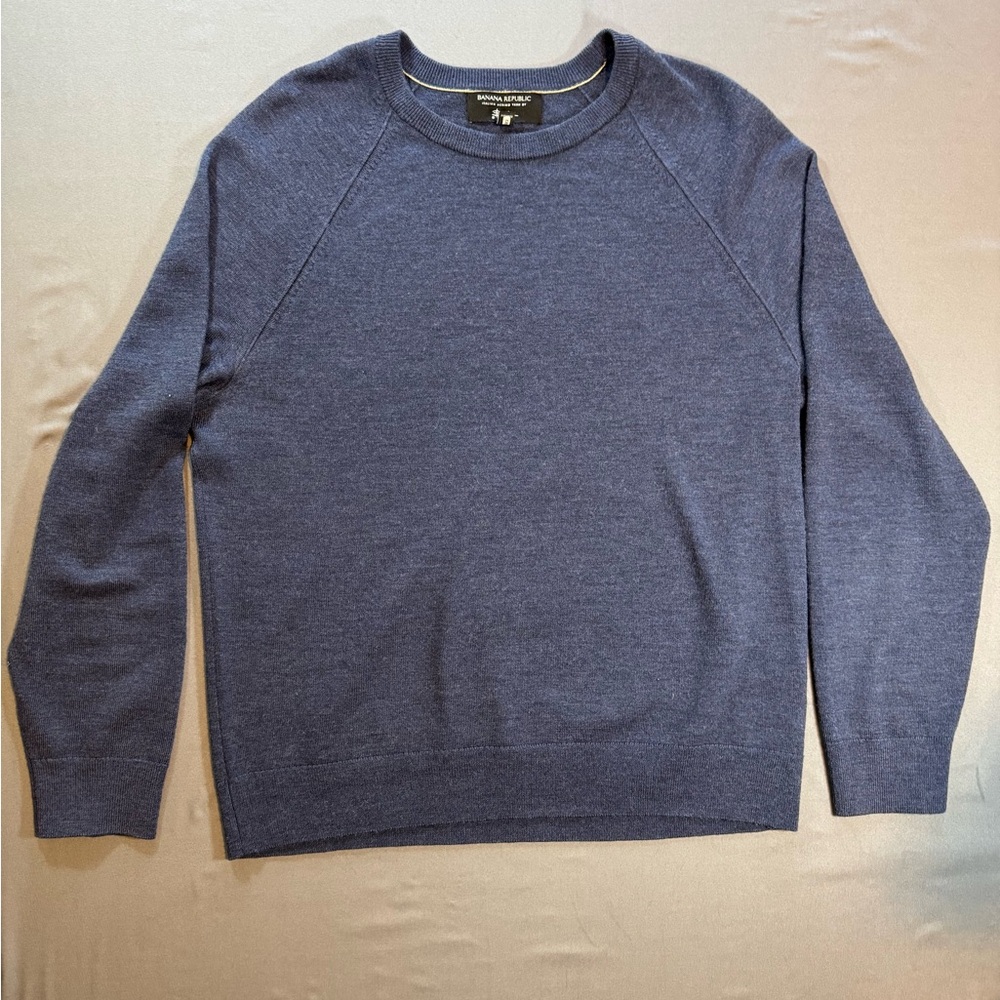Banana Republic Men's Crewneck Sweater in Navy Blue
